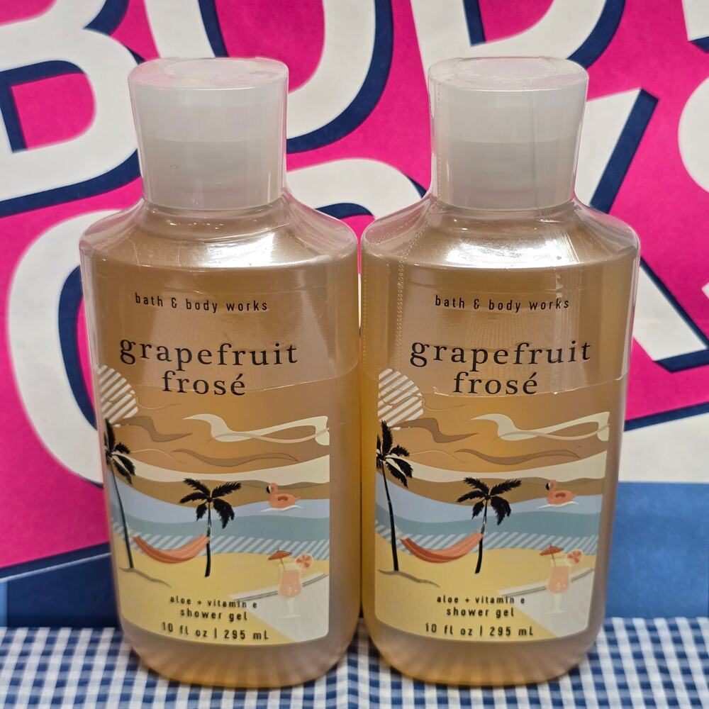 BBW Grapefruit Frost Aloe & Vitamin E Shower Gel Body Wash Bundle of 2 10fl. oz